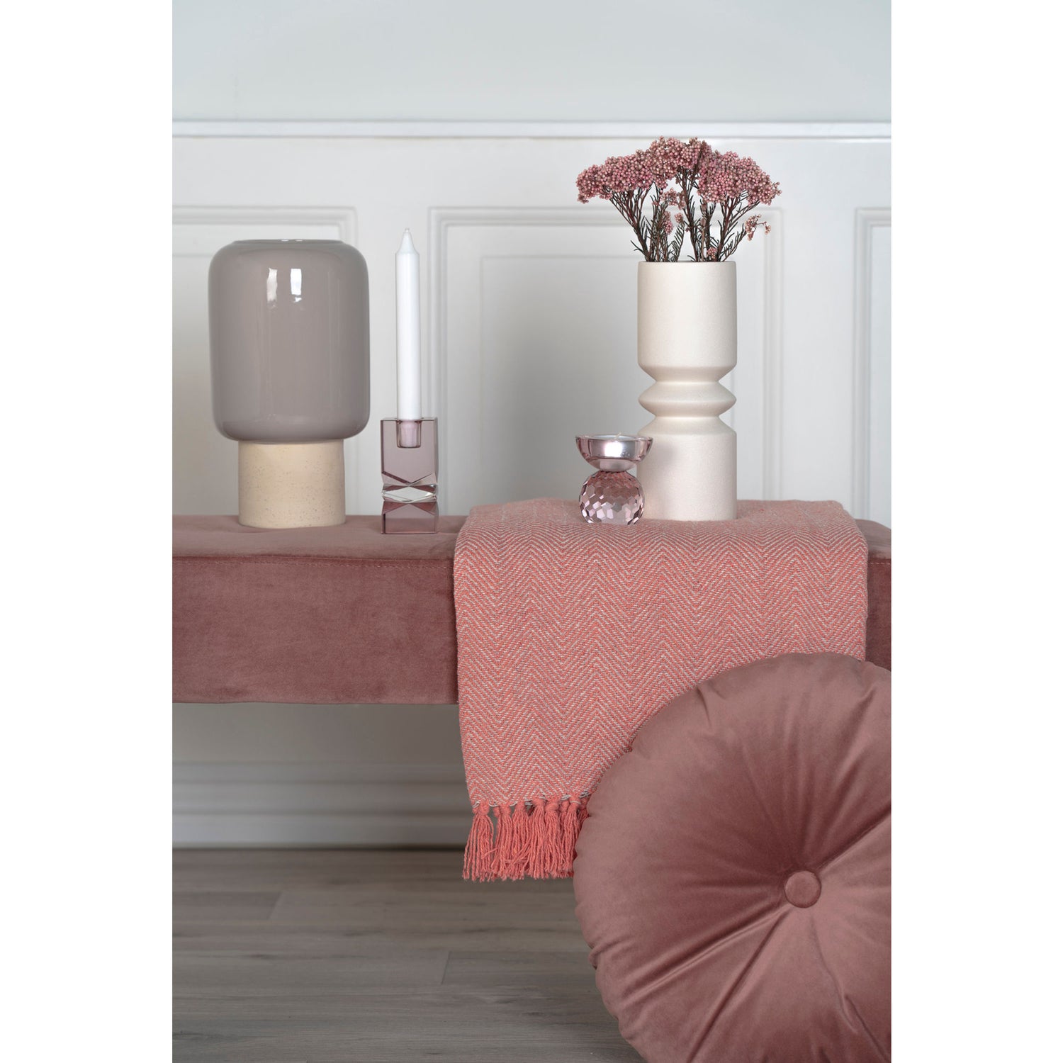 Vase - Vase i keramik, grå, Ø15x27 cm