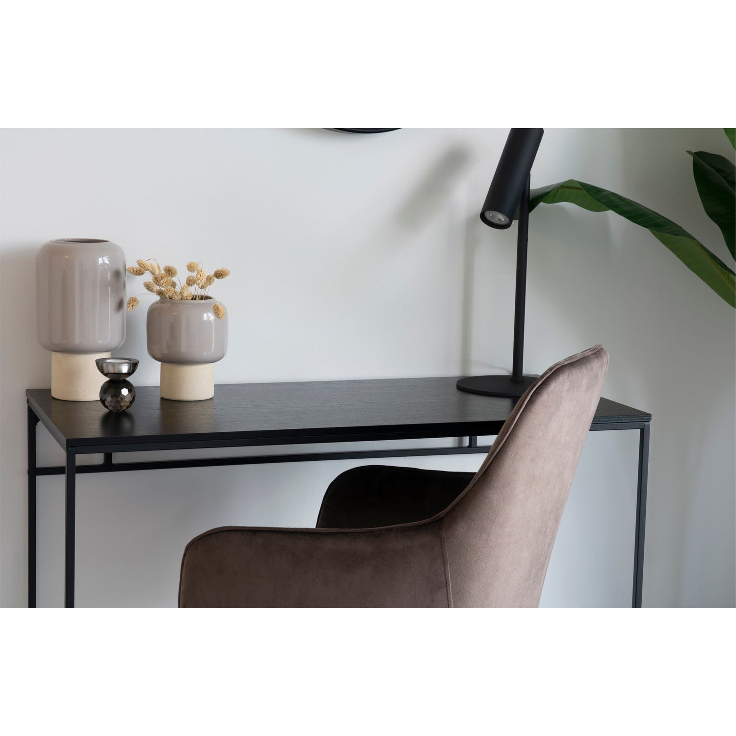 Vase - Vase i keramik, grå, Ø15x27 cm