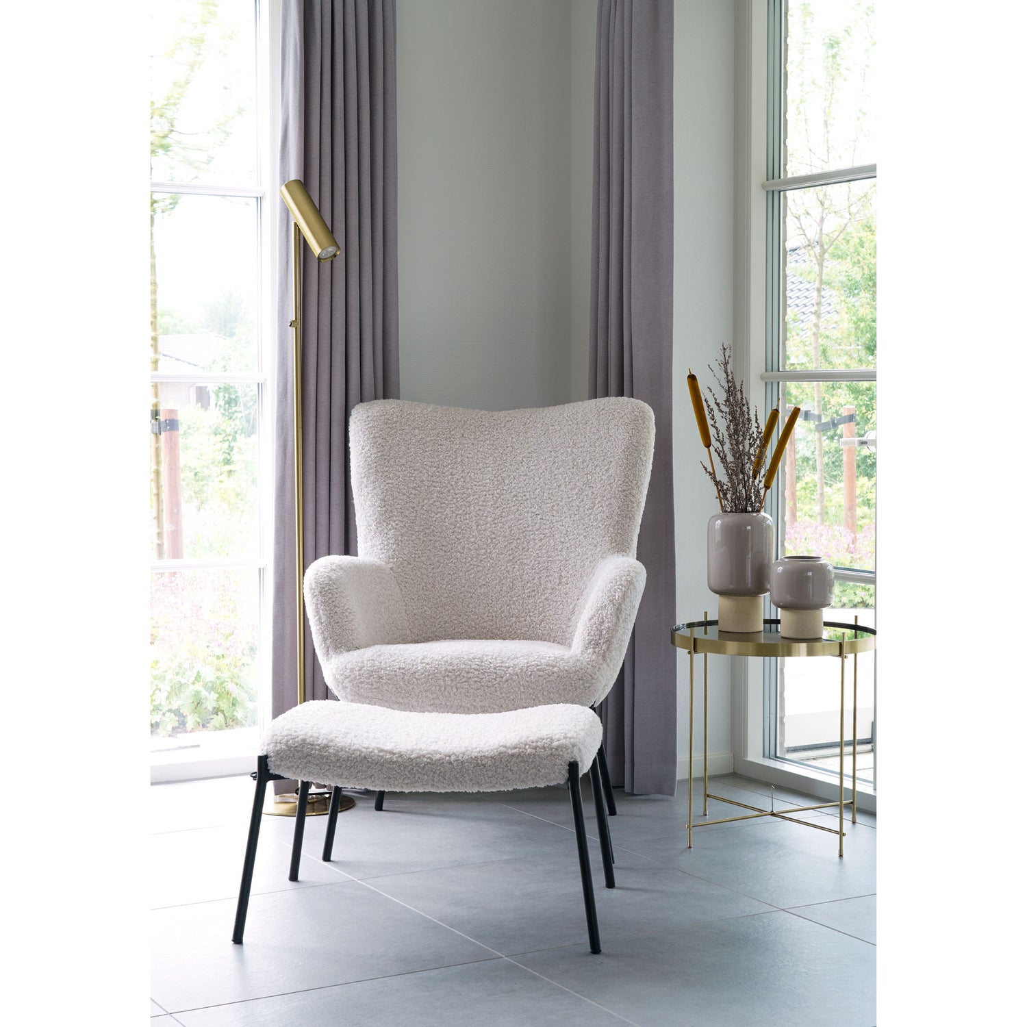 Vase - Vase i keramik, grå, Ø15x27 cm