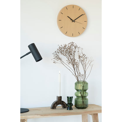 Lysestage - Lysestage i marmor, brun, 15x3,5x11 cm