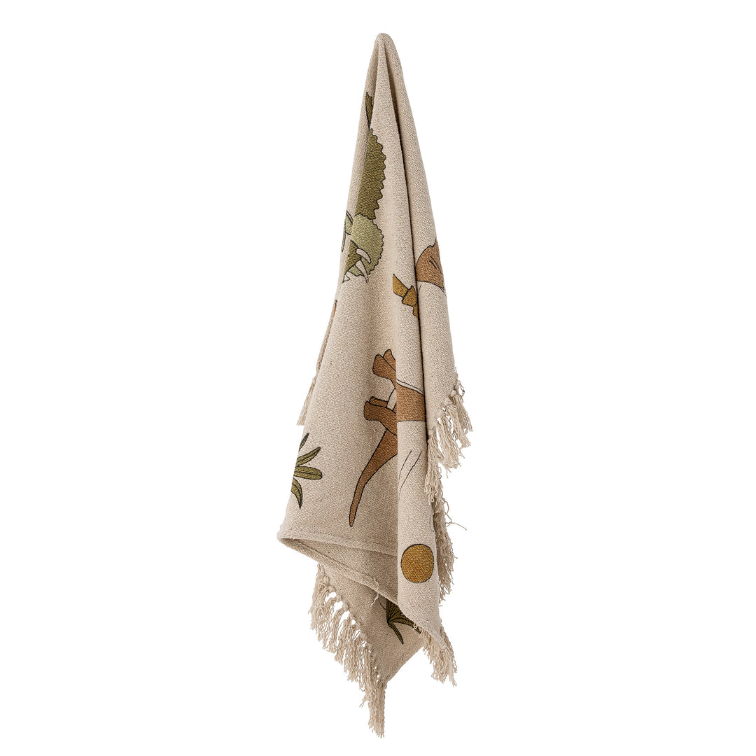 BLOOMINGVILLE MINI Maurice Plaid, Natur, Genanvendt Bomuld - L100xW80 cm - DesignGaragen.dk.