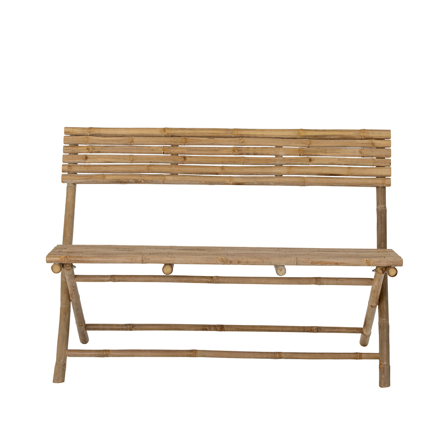 BLOOMINGVILLE Sole Bænk, Natur, Bambus - L120xH82xW54 cm - DesignGaragen.dk.