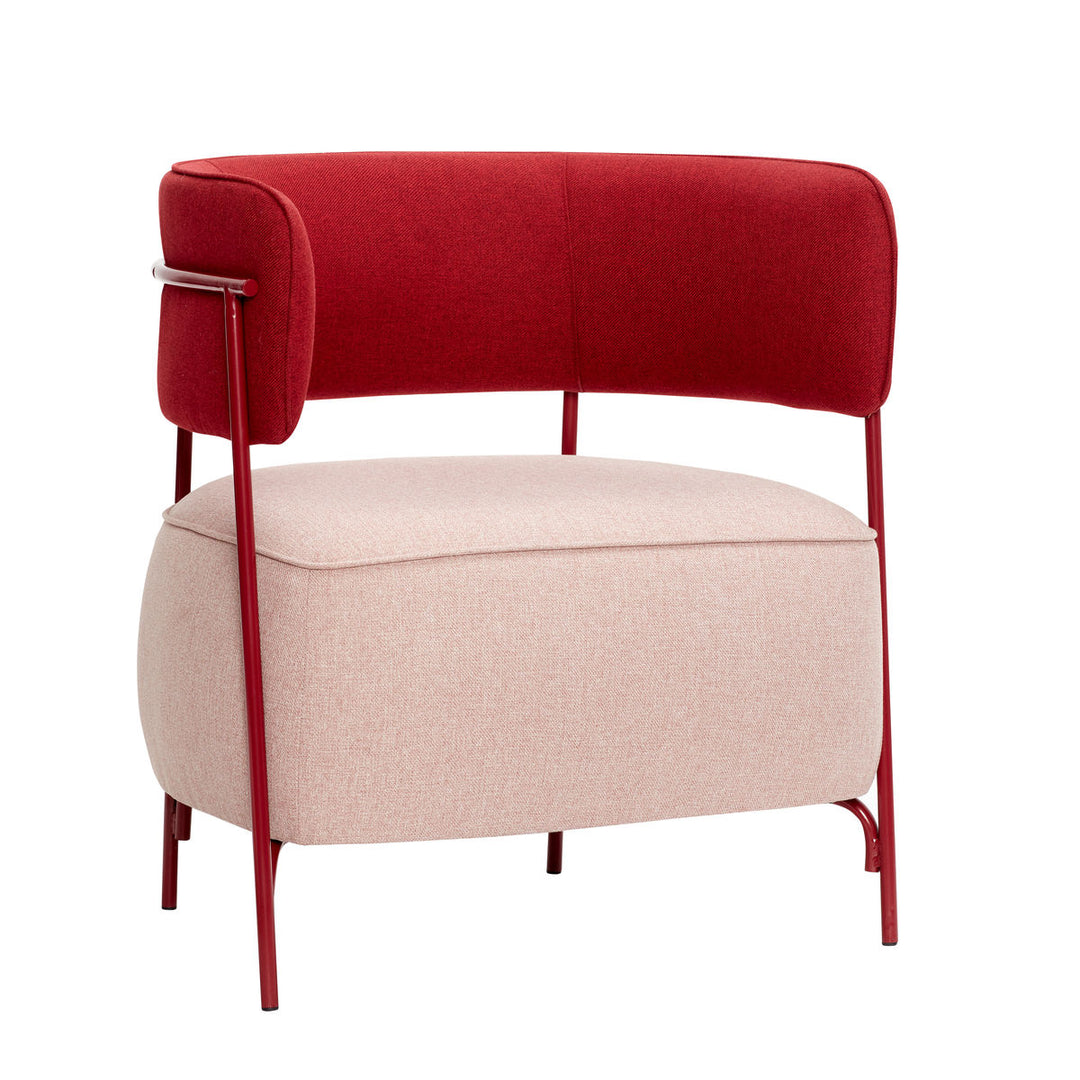 Hübsch Teddy Loungestol Rosa/Rød