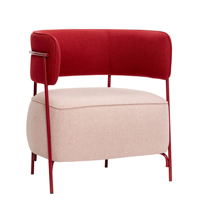 Hübsch Teddy Loungestol Rosa/Rød