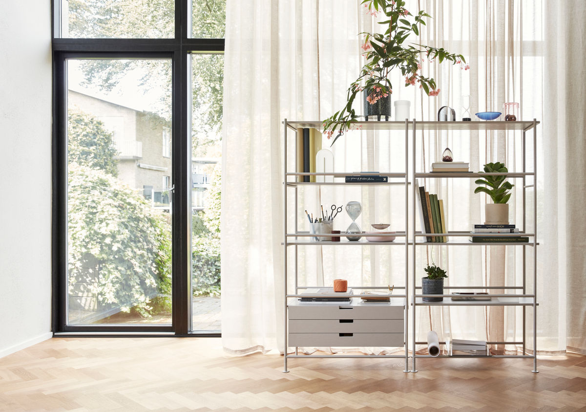 Hübsch Divide Reol  Grå