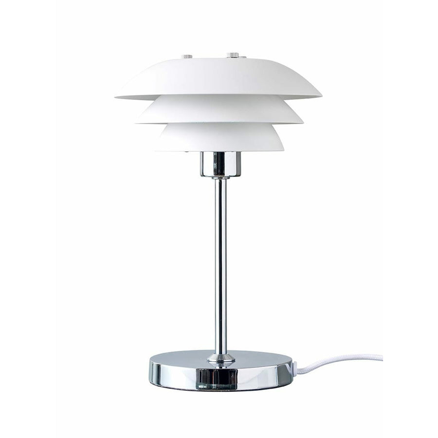 Dyberg Larsen DL16 bordlampe hvid - Ø16xH25cm - DesignGaragen.dk.