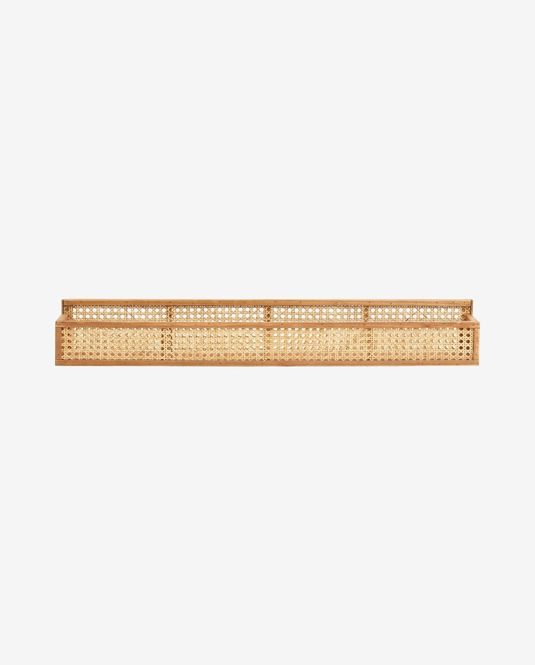 SHELFI hylde i rattan med flet - l91 cm - natur