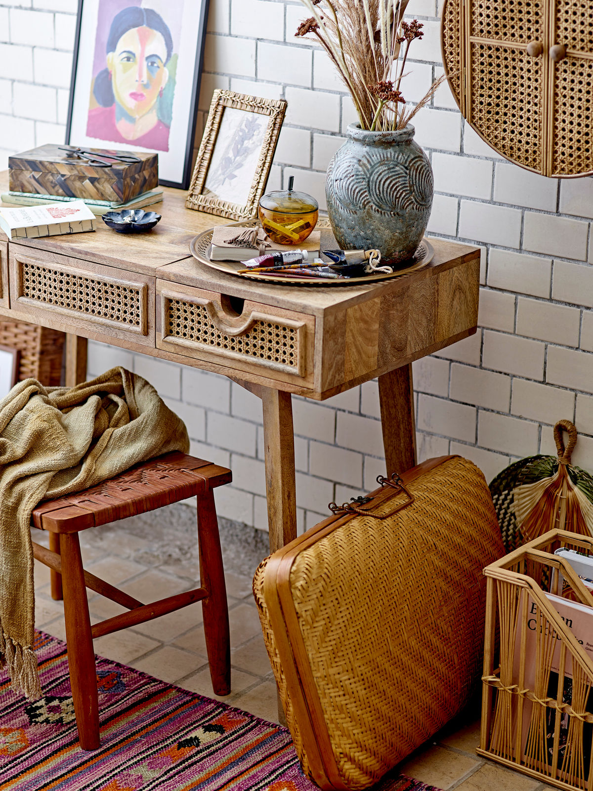 Bloomingville Otto Skab, Natur, Rattan - Bloomingville - DesignGaragen.dk