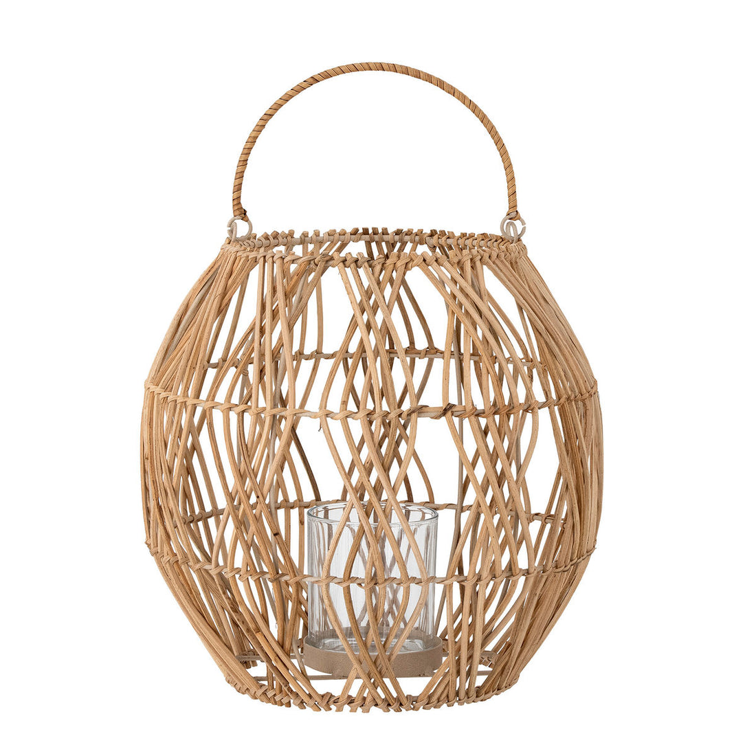 Creative Collection Maiga Lanterne m/Glas, Natur, Rattan