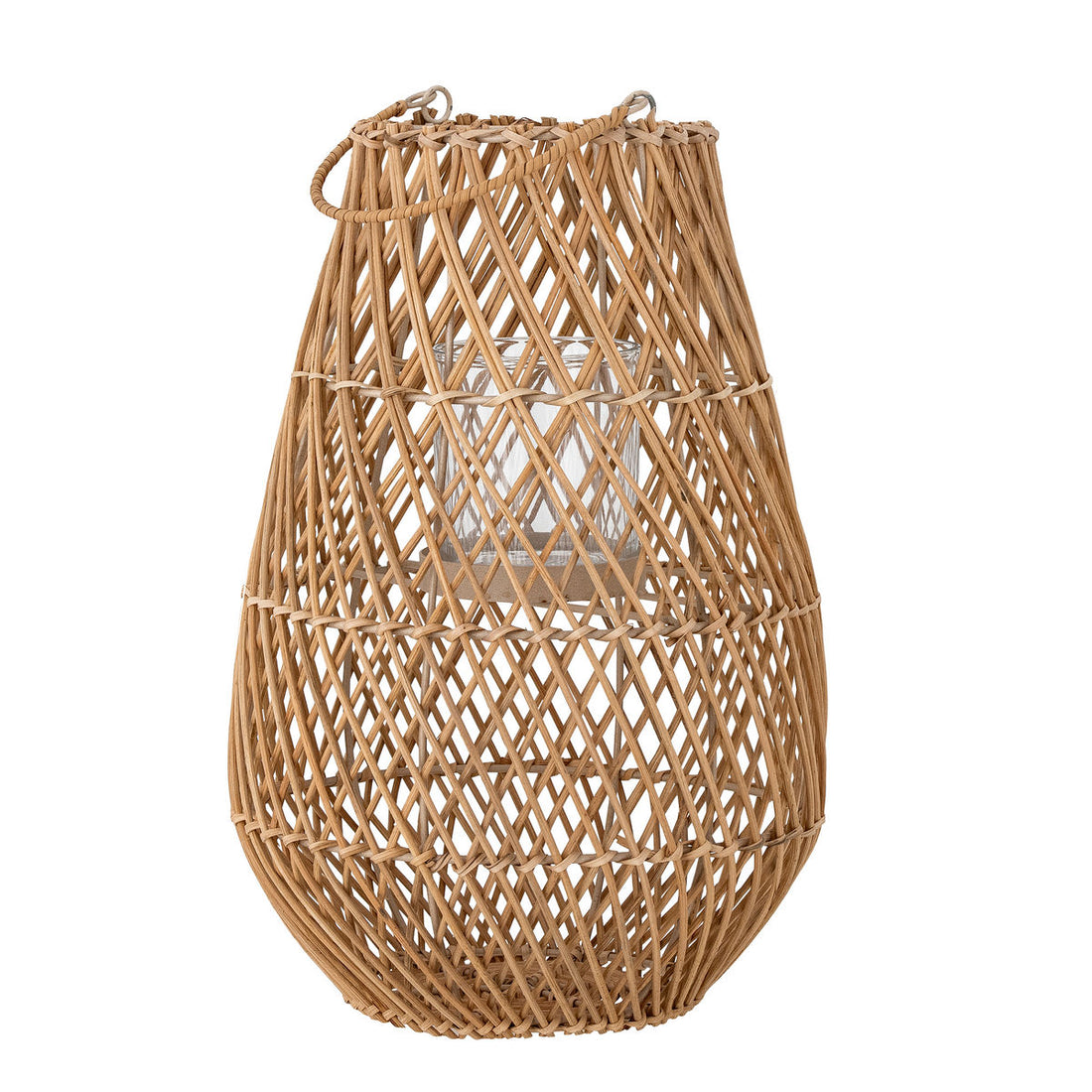 Creative Collection Edin Lanterne m/Glas, Natur, Rattan