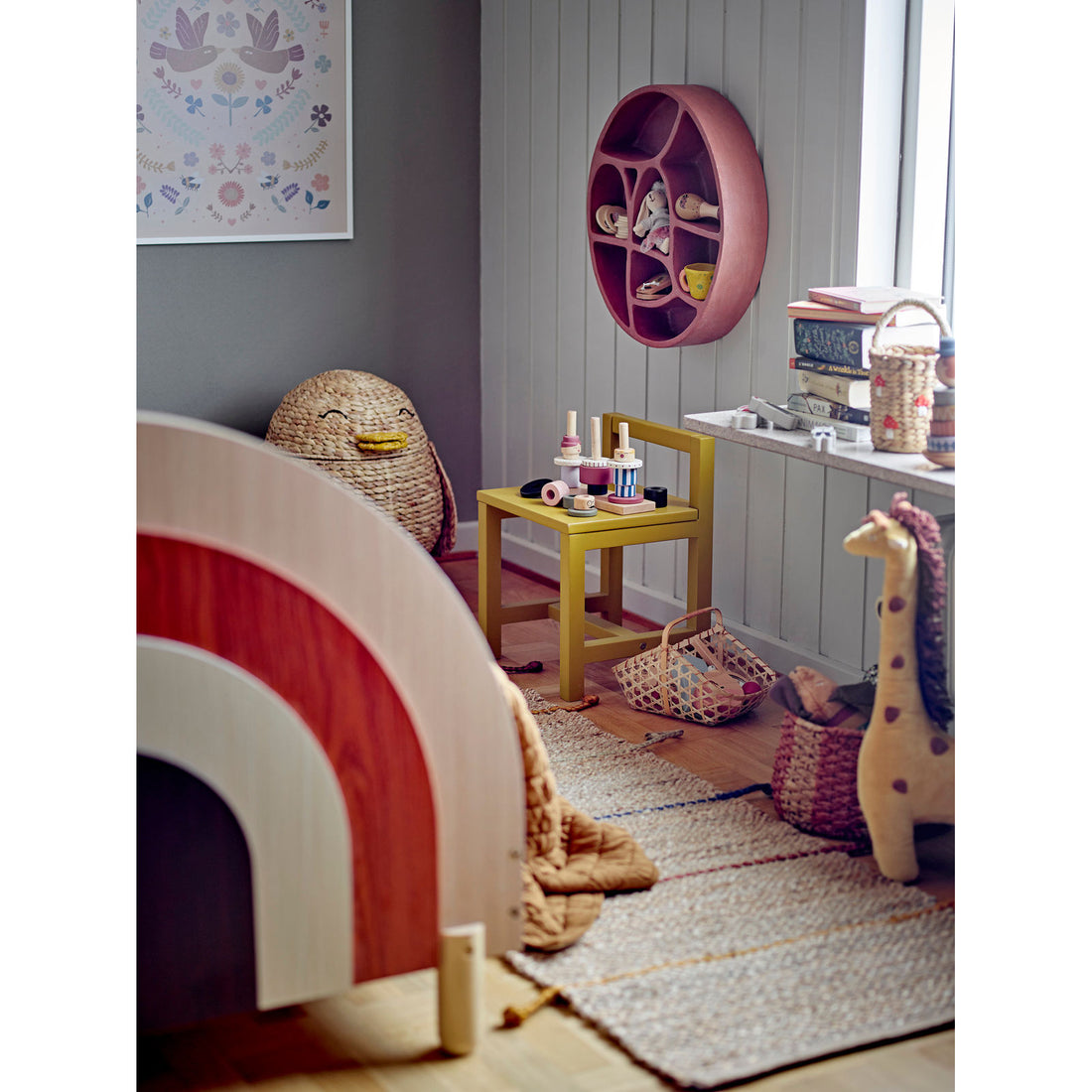 Bloomingville MINI Palmer Hylde, Rød, Resin - Bloomingville MINI - DesignGaragen.dk