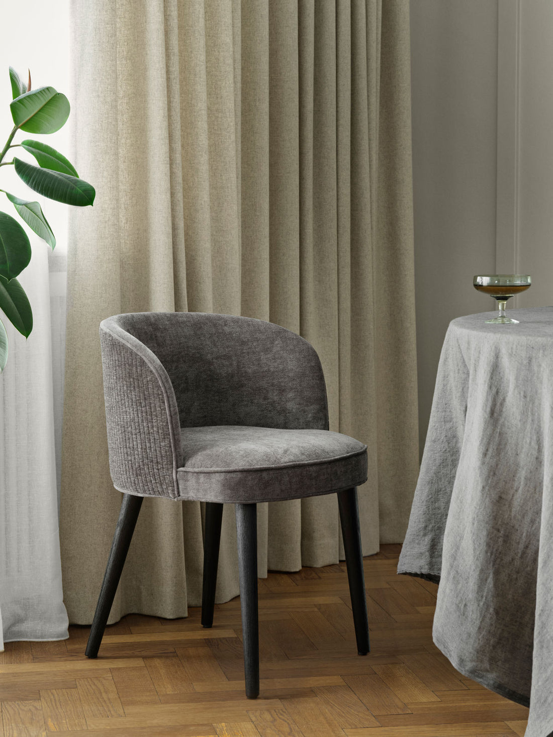 Cozy Living Iddie Dining Chair - COAL  (FR)