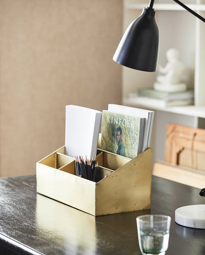 ADASI opbevaringskurv i jern. 40x23 cm - guld finish