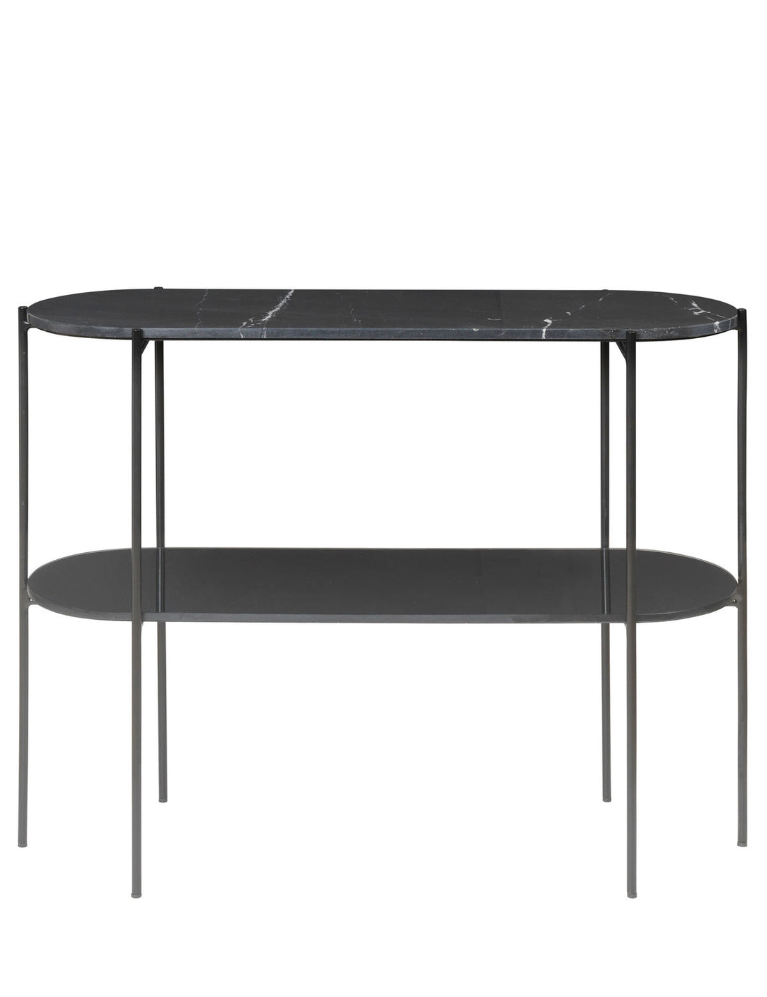 Cozy Living Laura Console MarbleTable  - NOIR with Black powder base