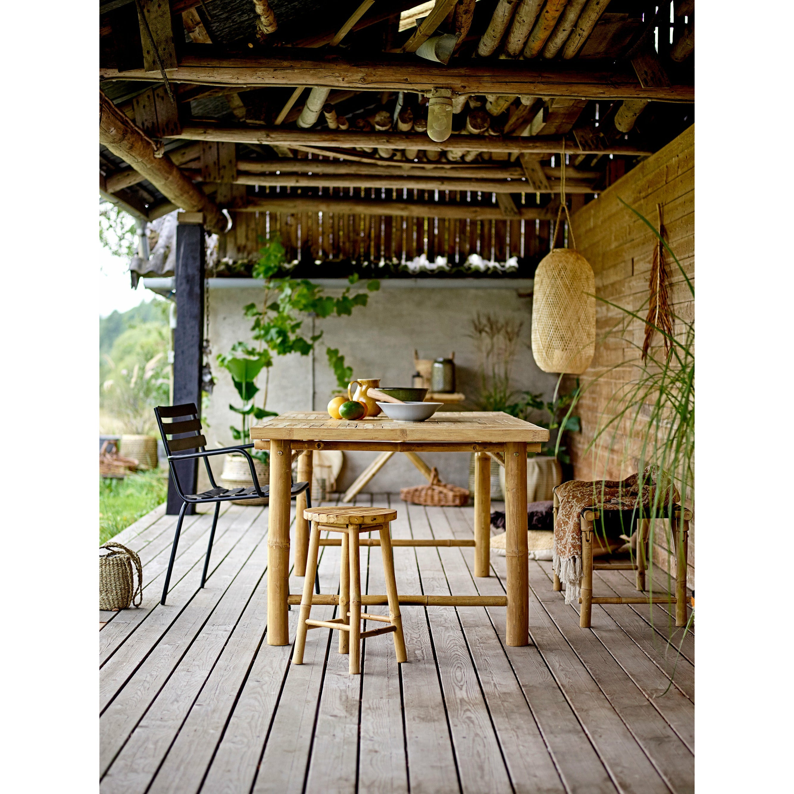 BLOOMINGVILLE Musu Hængende Lanterne, Natur, Jute - D35xH60 cm - DesignGaragen.dk.