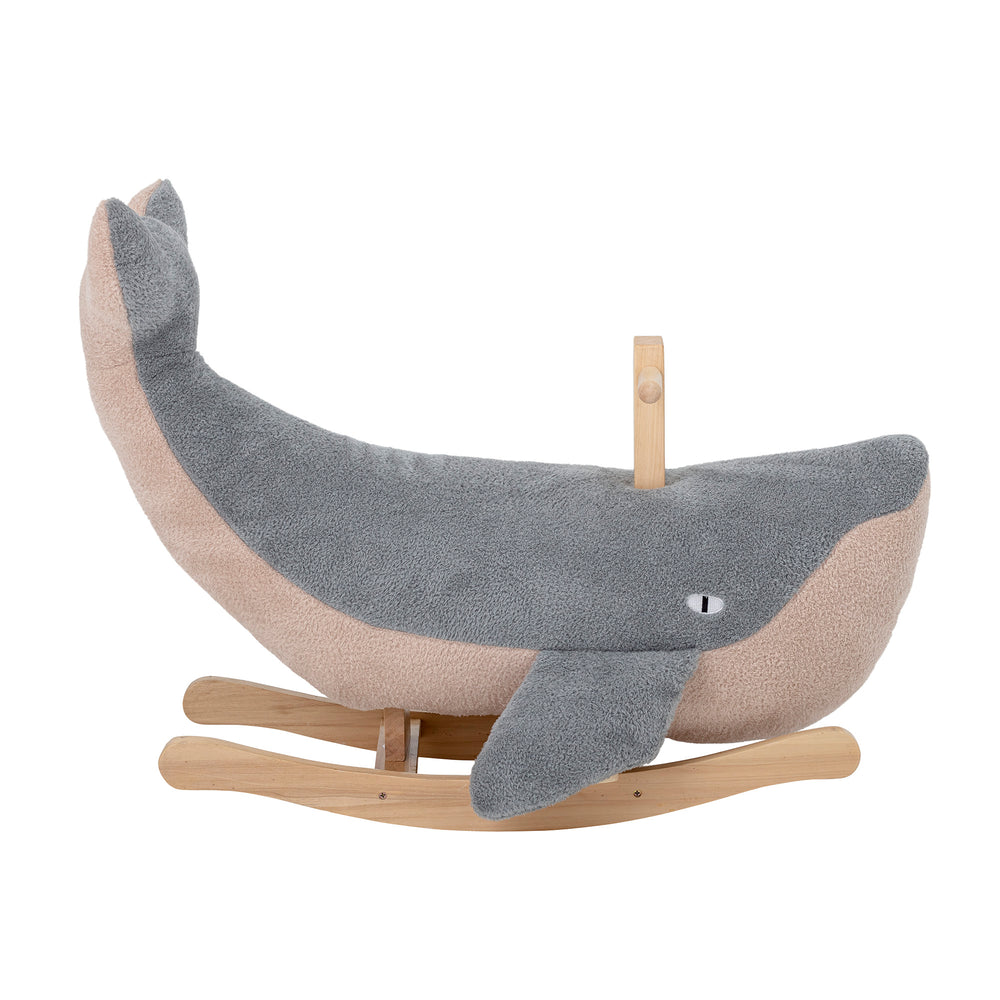 BLOOMINGVILLE MINI Moby Gyngehest, Hval, Blå, Polyester - L83xH59xW37 cm - DesignGaragen.dk.