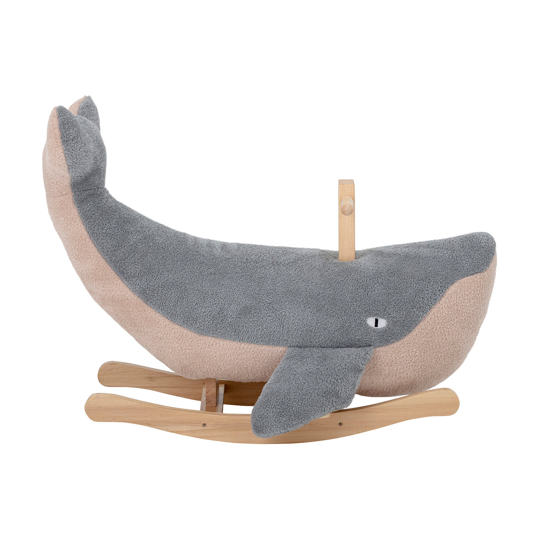 BLOOMINGVILLE MINI Moby Gyngehest, Hval, Blå, Polyester - L83xH59xW37 cm - DesignGaragen.dk.