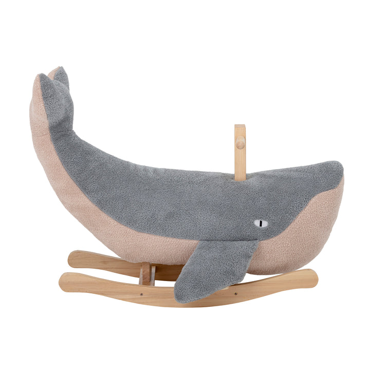 BLOOMINGVILLE MINI Moby Gyngehest, Hval, Blå, Polyester - L83xH59xW37 cm - DesignGaragen.dk.