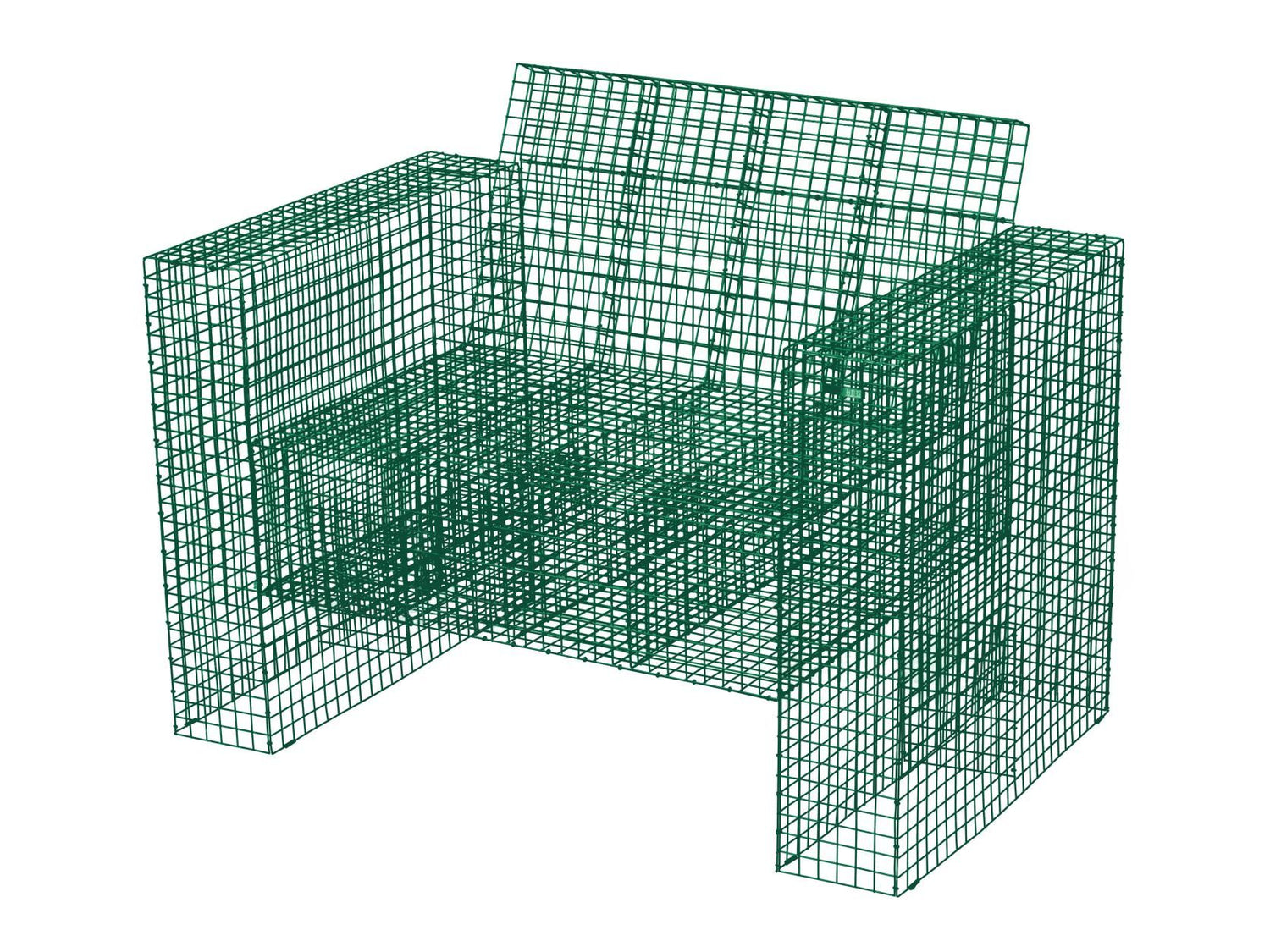 Kalager Design WIRE LOUNGECHAIR, Signal grøn