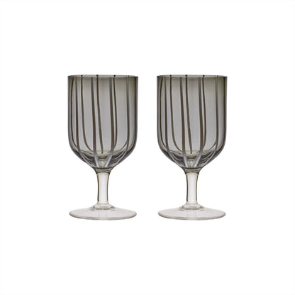 OYOY LIVING Mizu Vinglas - Pakke med 2 - Grå