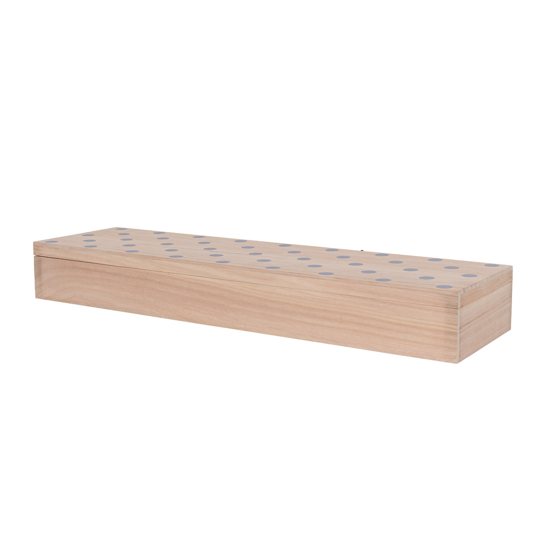 Hübsch - Opbevaringskasse, Natur, Kejsertræ L80xH10xB22 cm