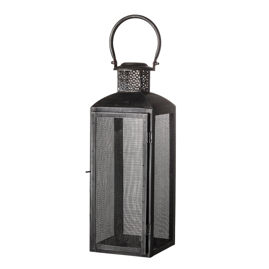 BLOOMINGVILLE Tidus Lanterne, Sort, Metal - L15xH44xW15 cm - DesignGaragen.dk.