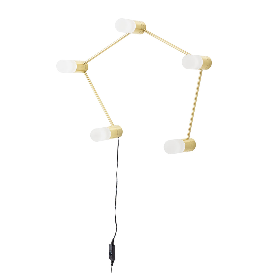BLOOMINGVILLE Bent Bordlampe, Guld, Metal - D4xL100xH13 cm - DesignGaragen.dk.