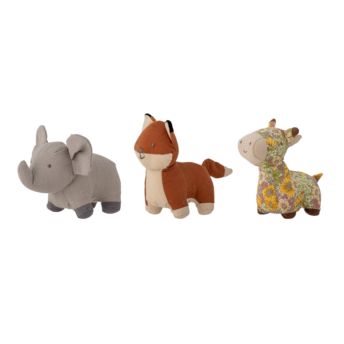 BLOOMINGVILLE MINI Rafe Soft Toy, Brun, Bomuld - L15xH7,5xW7,5 cm, Set of 3 - DesignGaragen.dk.