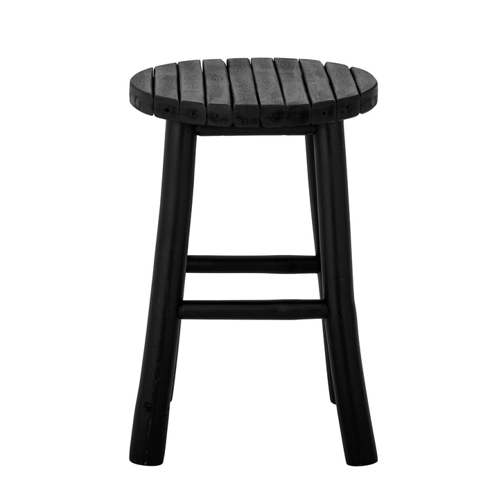 BLOOMINGVILLE Bilbo Taburet, Sort, Bambus - D30xH44 cm - DesignGaragen.dk.