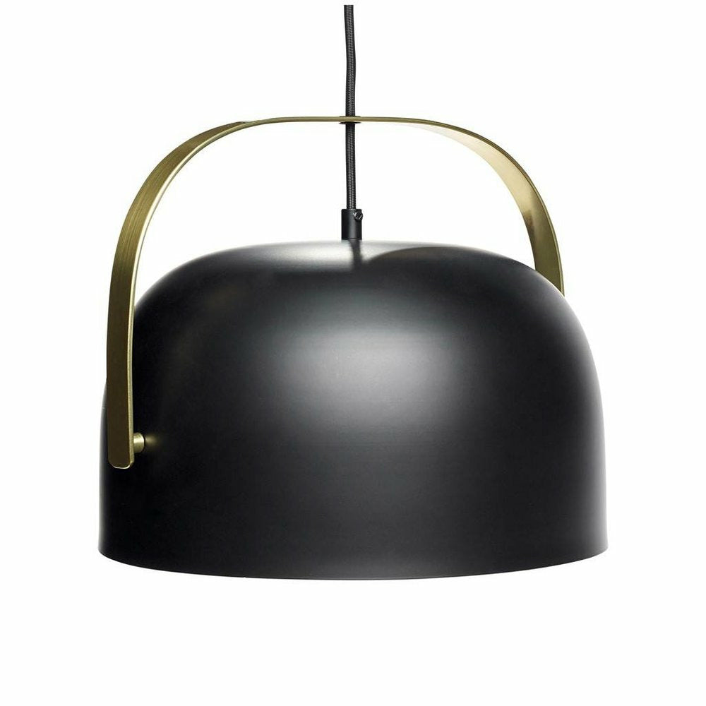 Hübsch - loftslampe i sort metal/messing Ø30xh26 cm