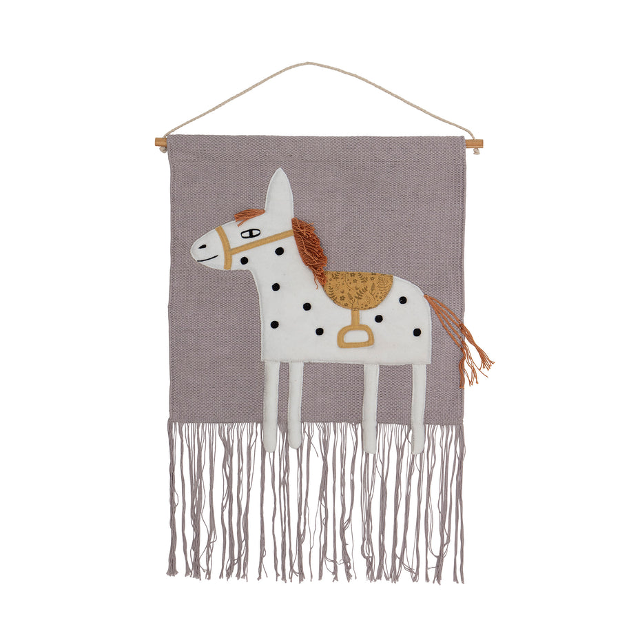 BLOOMINGVILLE MINI Lyssa Væg Dekoration, Lilla, Bomuld - L50xH81 cm - DesignGaragen.dk.