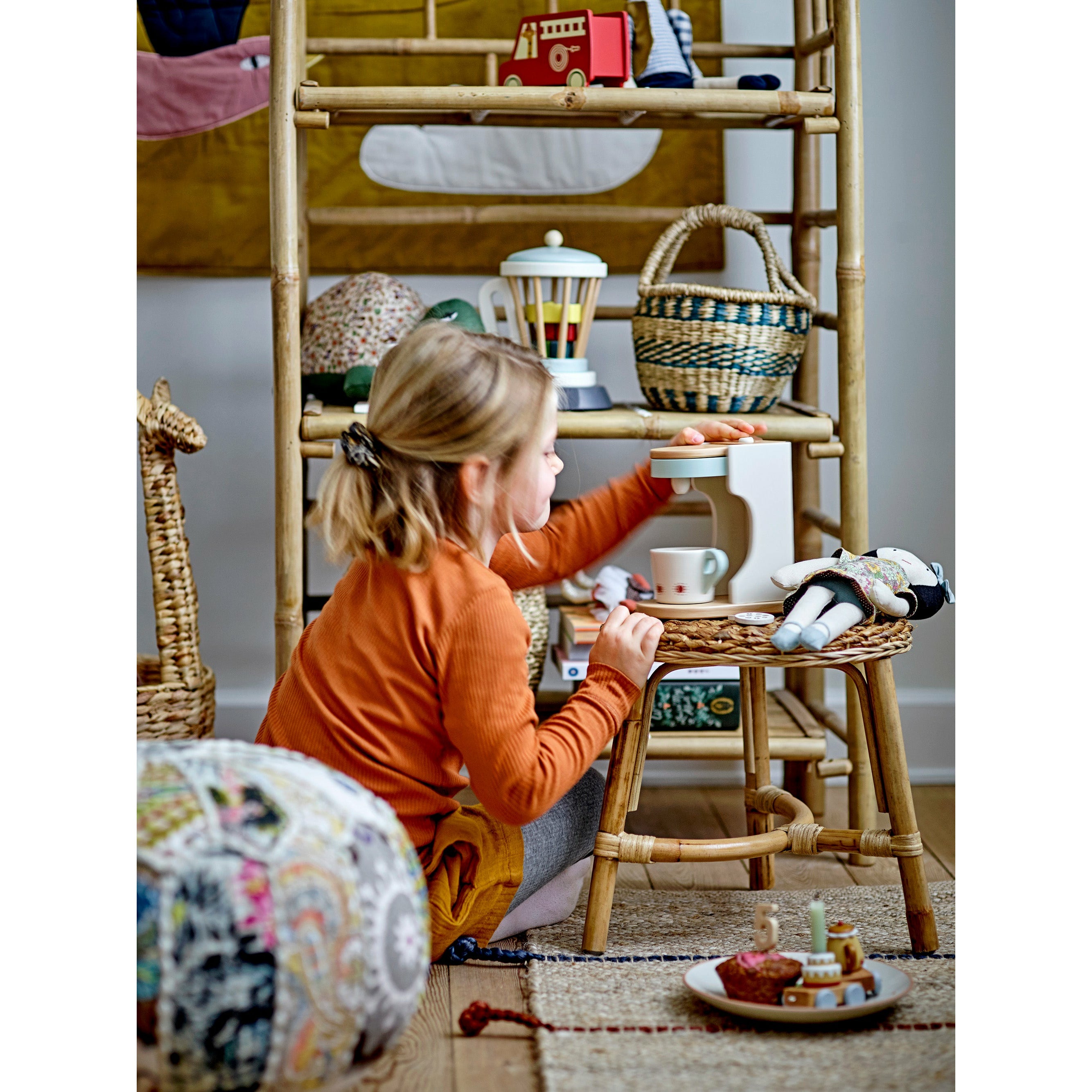 BLOOMINGVILLE MINI Dinne Kurv, Natur, Vandhyacint - L36xH56xW30 cm - DesignGaragen.dk.