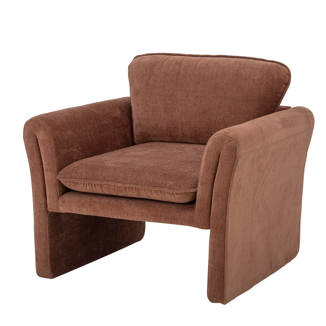BLOOMINGVILLE Paseo Lounge Stol, Brun, Polyester - L80xH70xW74 cm - DesignGaragen.dk.