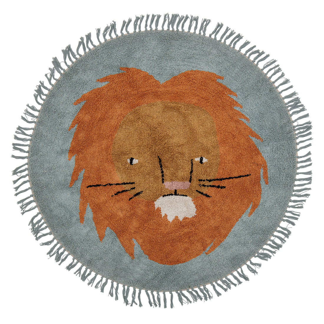 Leroy Tæppe, Blå, Bomuld - D130 cm - BLOOMINGVILLE MINI - DesignGaragen.dk