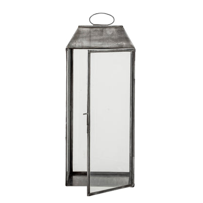 BLOOMINGVILLE Ejlar Lanterne, Grå, Metal - L20xH48xW20 cm - DesignGaragen.dk.