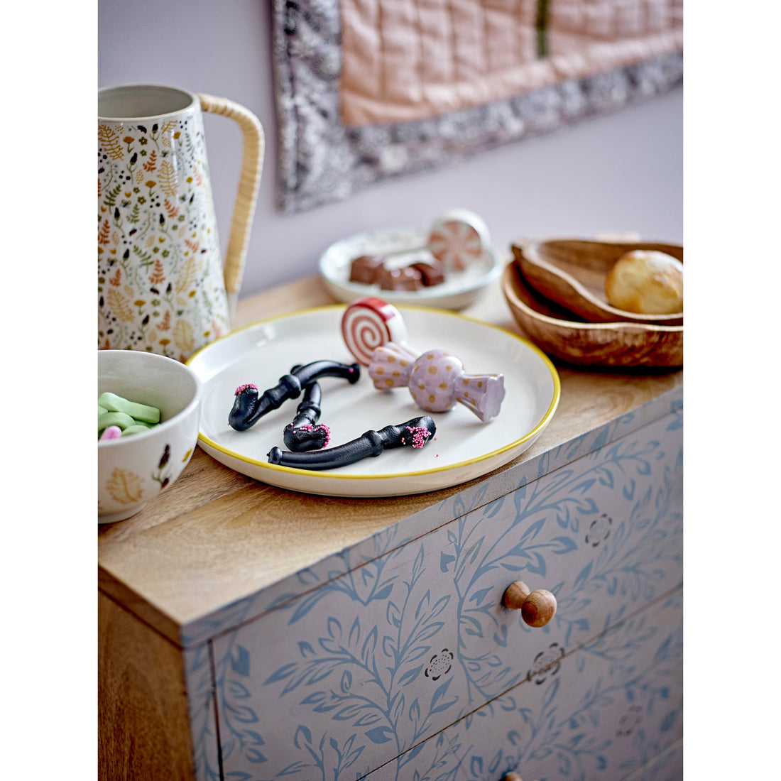 BLOOMINGVILLE MINI Mylie Bakke, Natur, Stentøj - D23xH5 cm - DesignGaragen.dk.