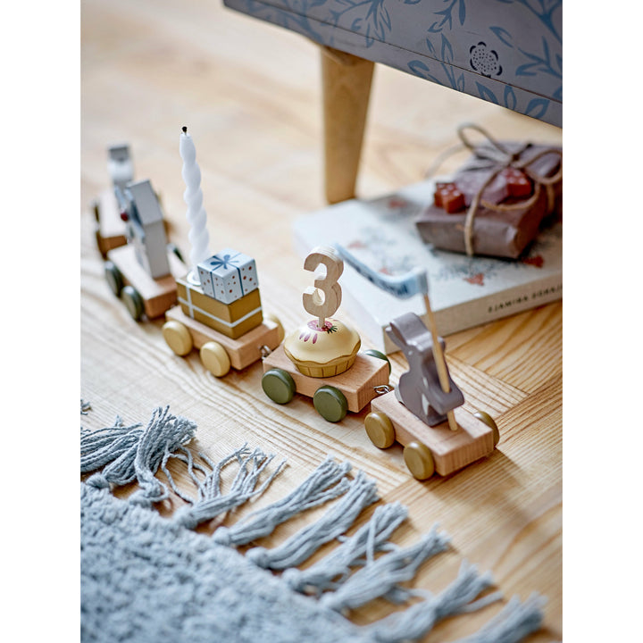 BLOOMINGVILLE MINI Alfi Birthday Decoration, Brun, MDF - L39xH8,5xW5 cm - DesignGaragen.dk.
