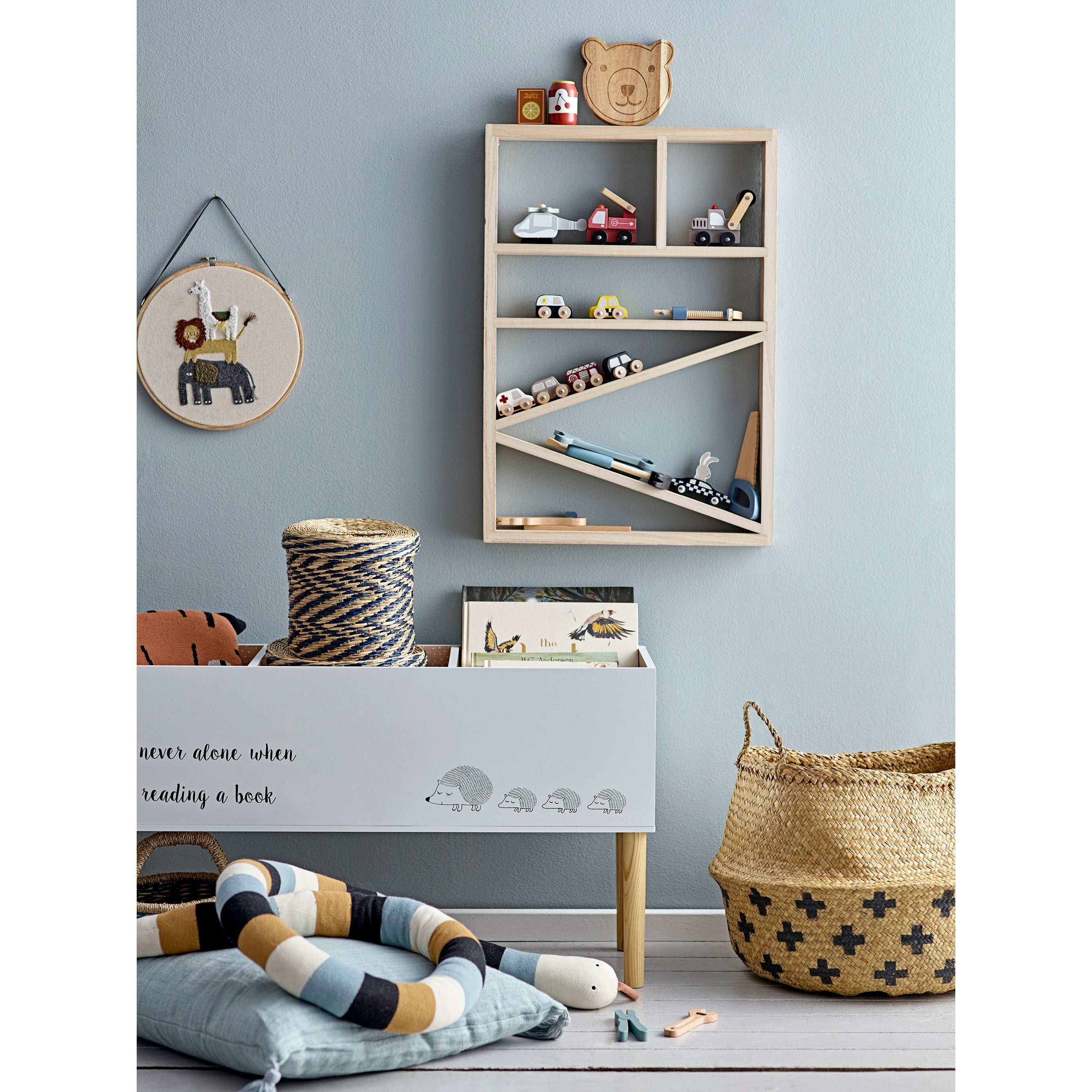 BLOOMINGVILLE MINI Avin Legetøjsbil, Grå, MDF - L6xH4xW4 cm, Set of 6 - DesignGaragen.dk.