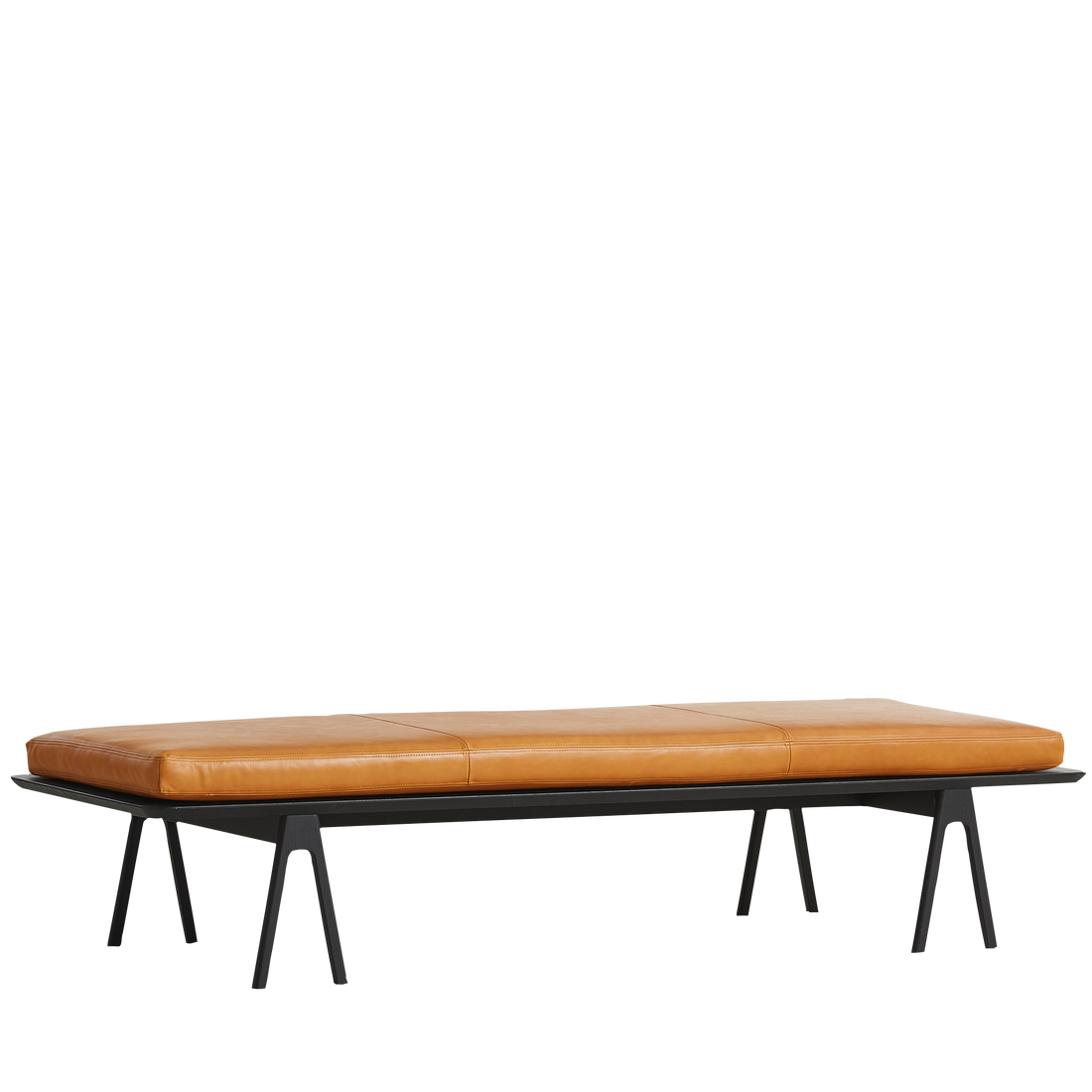 WOUD -  Level daybed - Cognac/black 190x76,50x41 cm