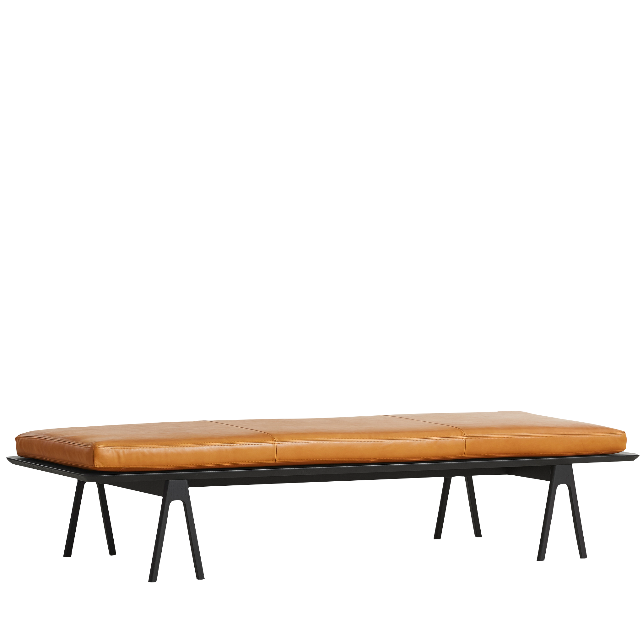 WOUD -  Level daybed - Cognac/black 190x76,50x41 cm