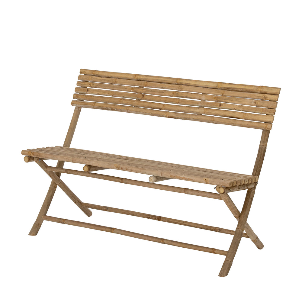 BLOOMINGVILLE Sole Bænk, Natur, Bambus - L120xH82xW54 cm - DesignGaragen.dk.