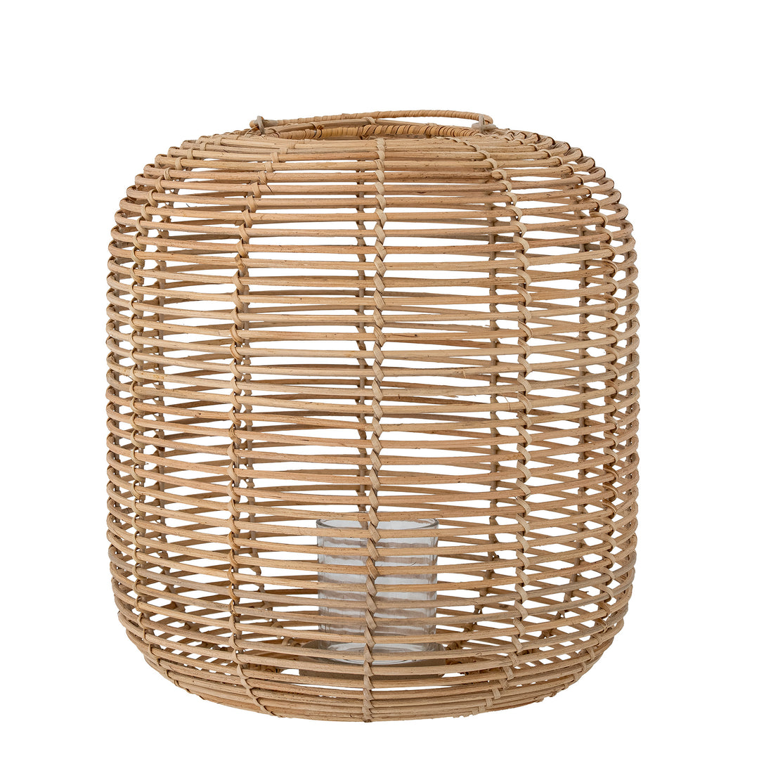 BLOOMINGVILLE Nei Lanterne m/Glas, Natur, Rattan - D35xH47 cm - DesignGaragen.dk.