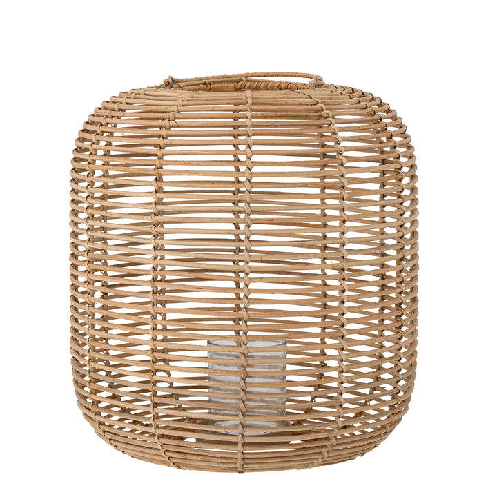 BLOOMINGVILLE Nei Lanterne m/Glas, Natur, Rattan - D35xH47 cm - DesignGaragen.dk.