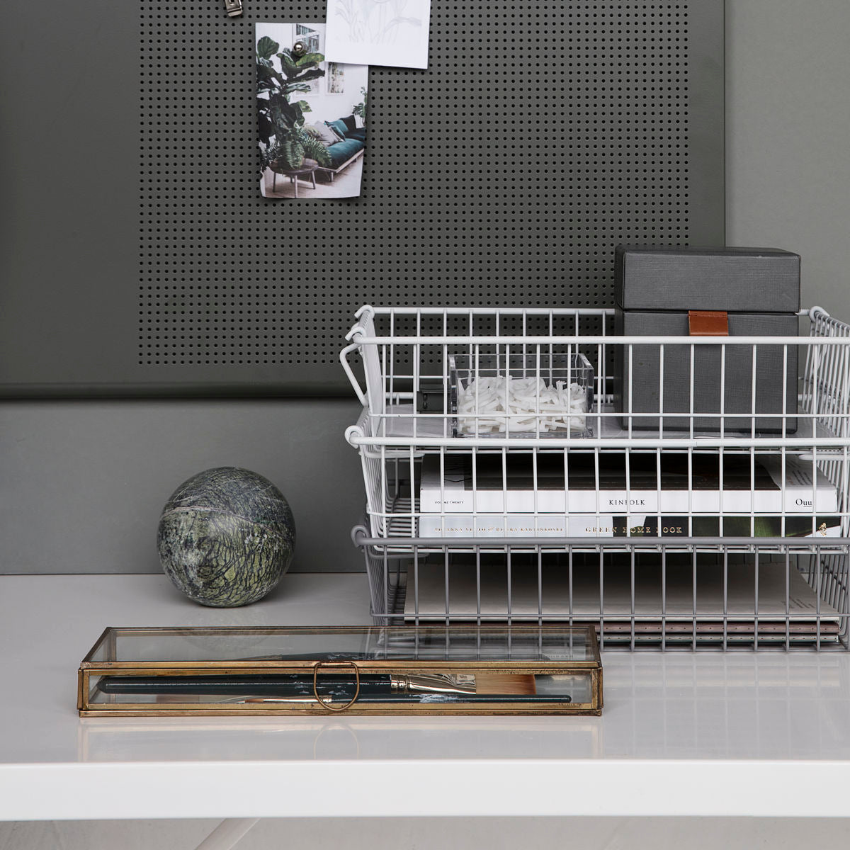 Displayboks, Messing 31x11x3 cm