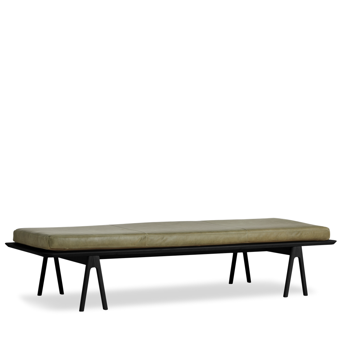 WOUD -  Level daybed - Moss green/black 190x76,50x41 cm