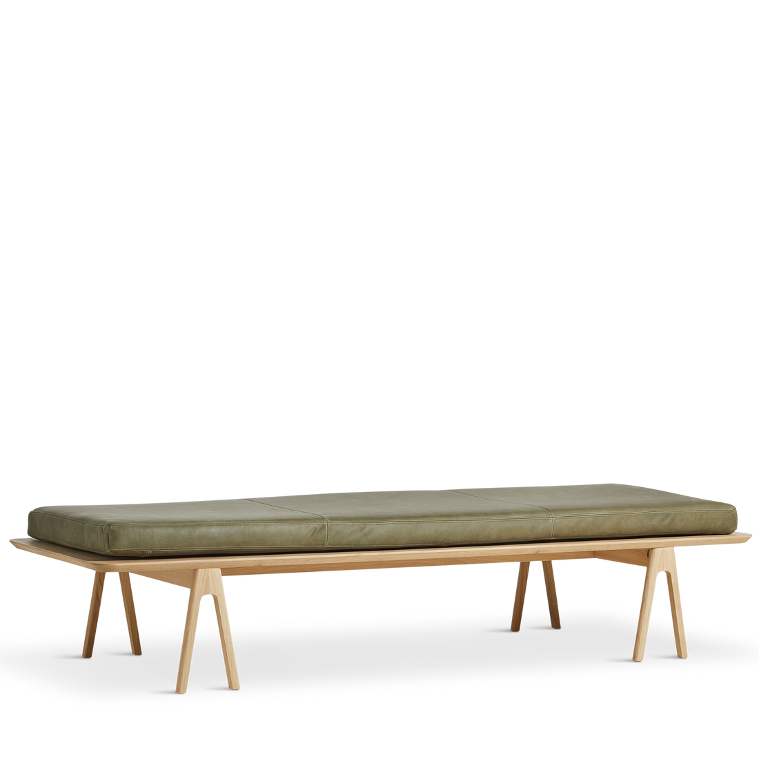 WOUD -  Level daybed - Moss green/oak 190x76,50x41 cm