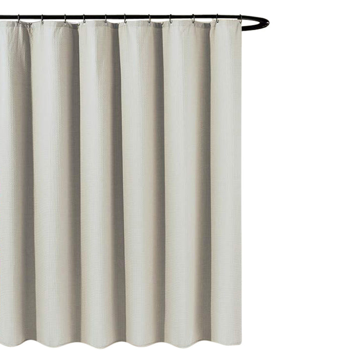 WAFFLE badeforhæng beige - 180x200 cm