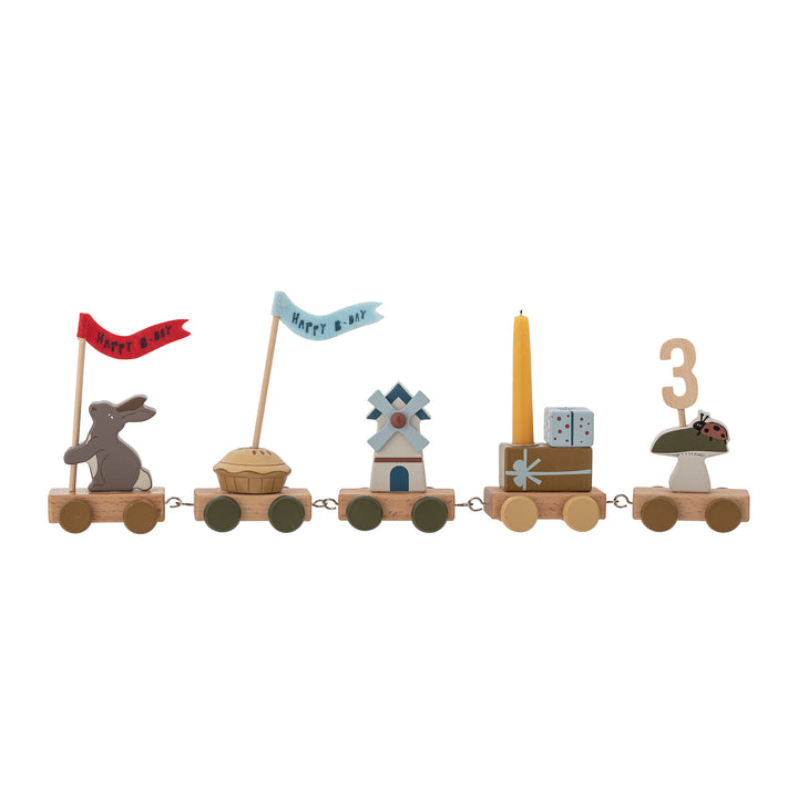 BLOOMINGVILLE MINI Alfi Birthday Decoration, Brun, MDF - L39xH8,5xW5 cm - DesignGaragen.dk.