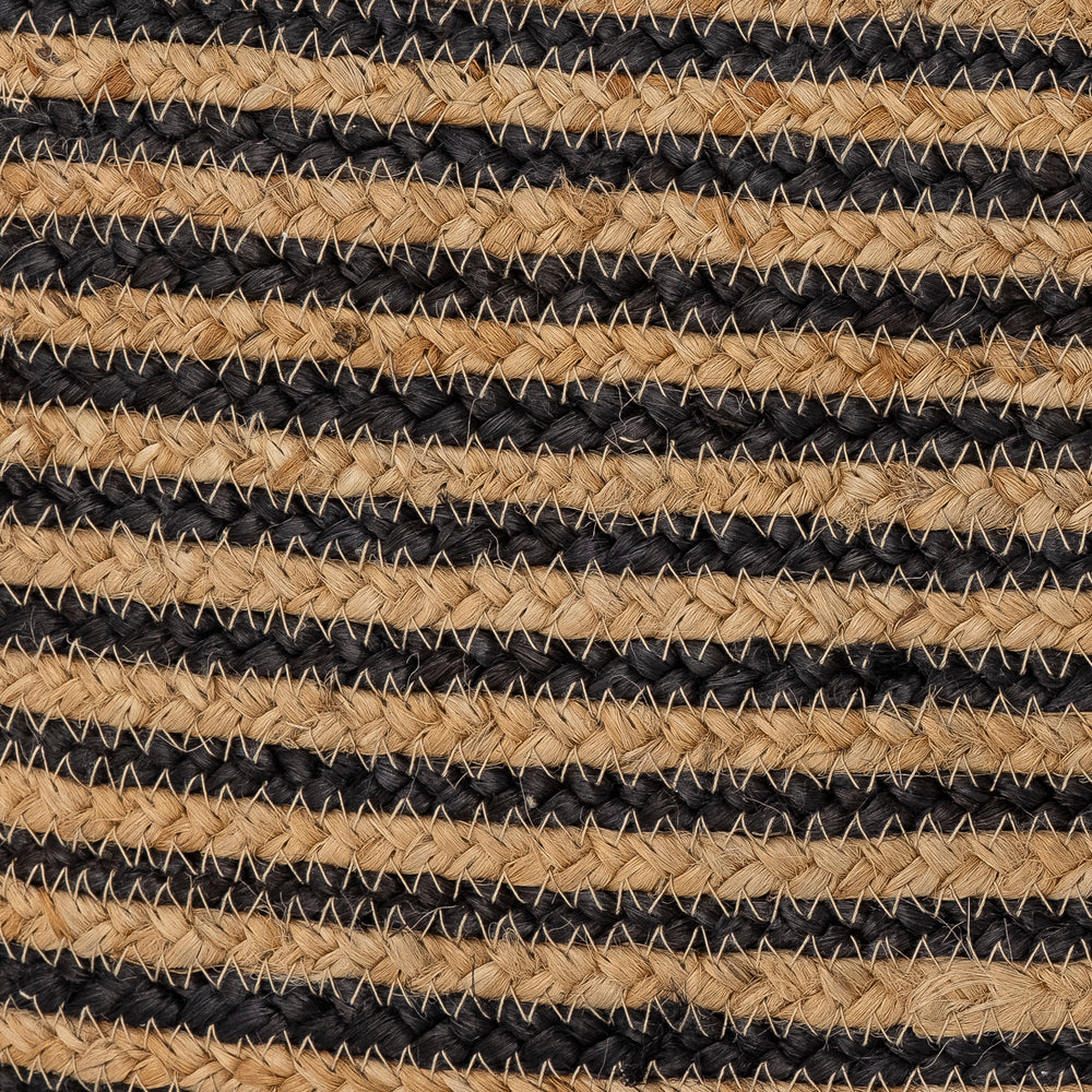 BLOOMINGVILLE Nao Puf, Sort, Jute - L40xH35xW40 cm - DesignGaragen.dk.