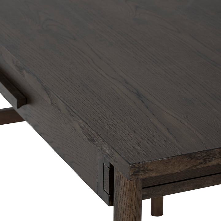 BLOOMINGVILLE Wells Skrivebord, Brun, Ege Finer - L120xH76xW65 cm - DesignGaragen.dk.